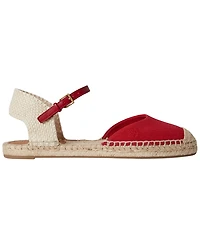 Lauren Ralph Women's Robby Canvas Espadrille Ankle Strap Flats