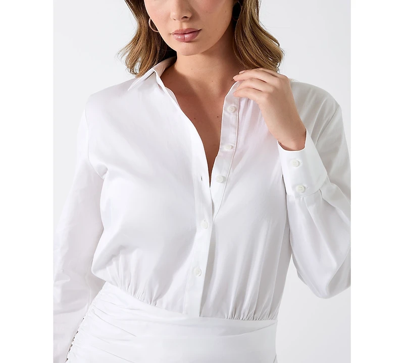 Guess Women's Veronica Long-Sleeve Poplin Dress