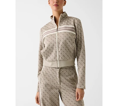 Guess Women's Full-Zip Jacquard Sweatshirt