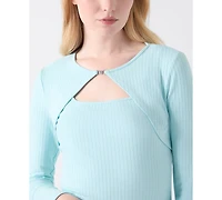 Guess Women's Wren Cutout Long-Sleeve Knit Top