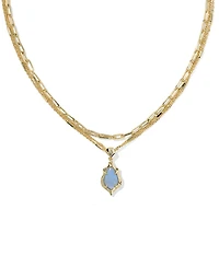 Kendra Scott Adriana Scallop Frame Multi Strand 14k Gold Over Brass Necklace