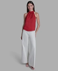 Bcbg Women's Ruffle Halter Neck Top