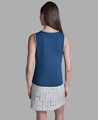 Bcbg Women's Scoop Neck Sleeveless Knit Top