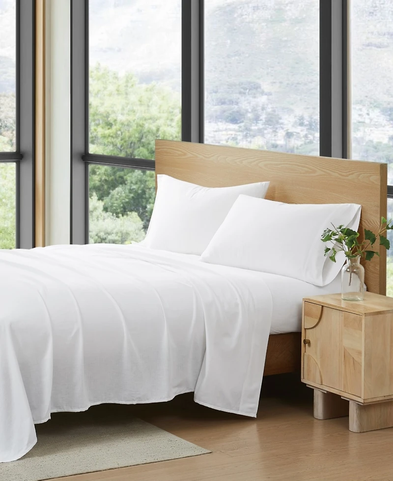 Frye Linen Weave 200-Thread Count Cotton 4-Pc. Sheet Set