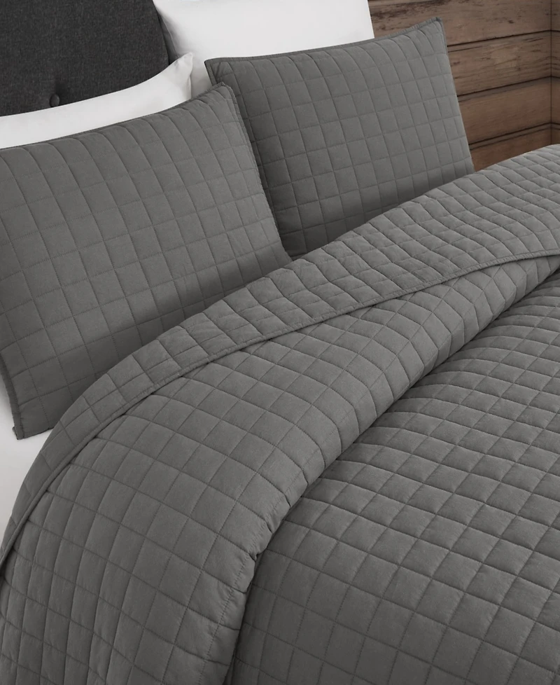 Frye Vintage Washed Cotton 3-Pc. Quilt Set, King