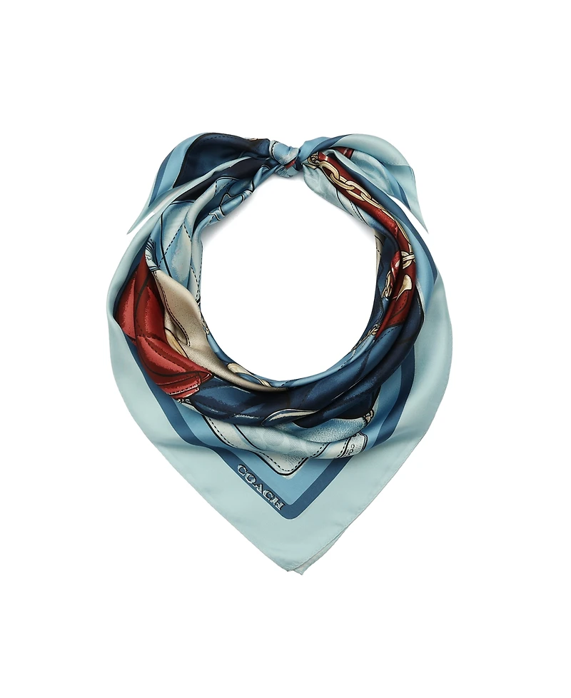 Coach Women's Stacked Tabby Printed Silk Square Scarf