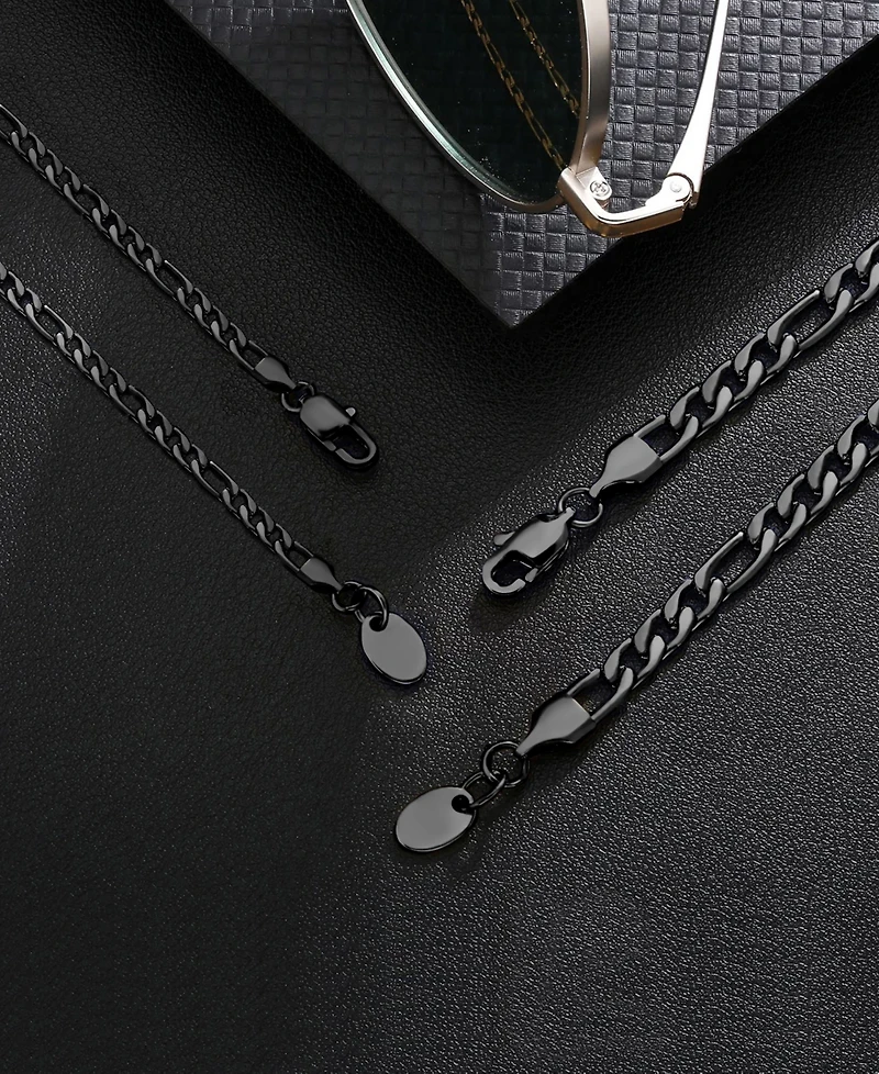 Rhona Sutton Men's Stainless Steel Figaro Chain Necklace