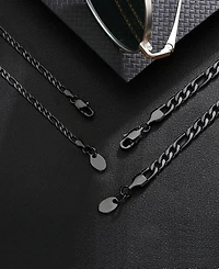 Rhona Sutton Men's Stainless Steel Figaro Chain Necklace
