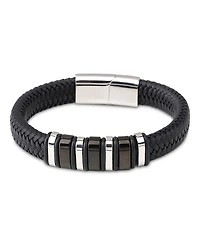 Rhona Sutton Men's Imperium Leather & Stainless Steel Bracelet
