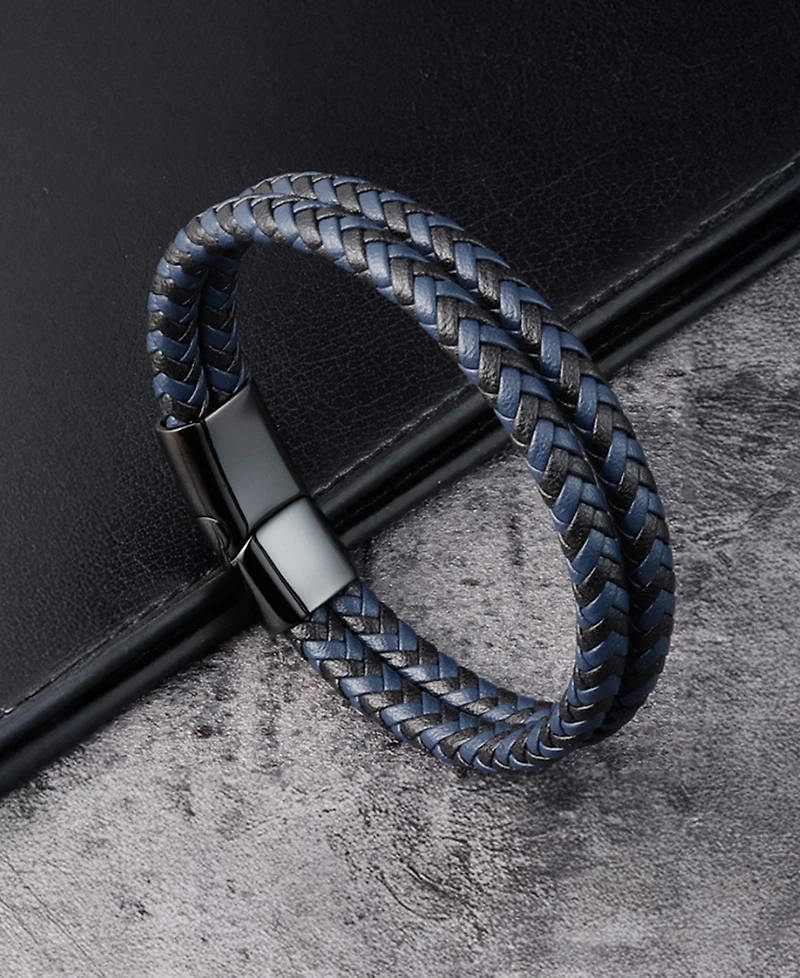 Rhona Sutton Men's Drakon Leather & Stainless Steel Bracelet