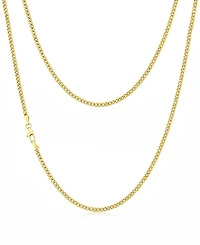 Rhona Sutton Men's Stainless Steel Cuban Chain Necklace in 14k Gold Plated