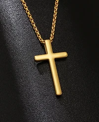 Rhona Sutton Men's Faith Cross Stainless Steel Pendant Necklace in 14k Gold-Tone