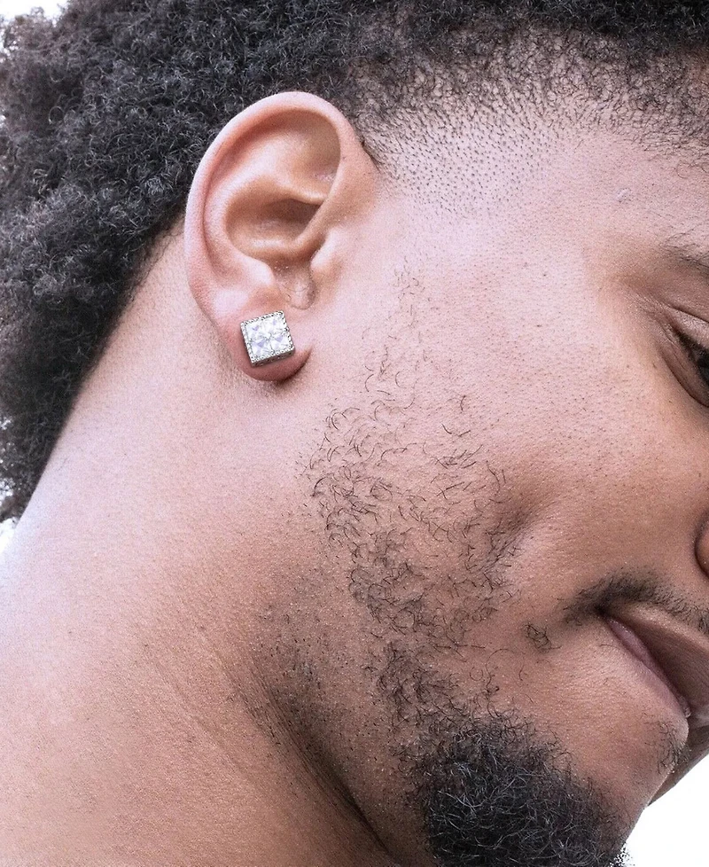 Rhona Sutton Men's Trogan Stud Earrings in Sterling Silver