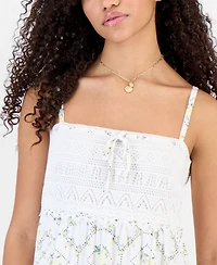 Madden Girl Juniors' Crochet Babydoll Mini Dress