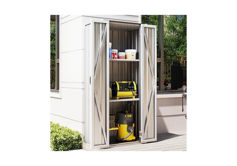 Aecojoy Outdoor Storage Cabinet Waterproof with Shelves