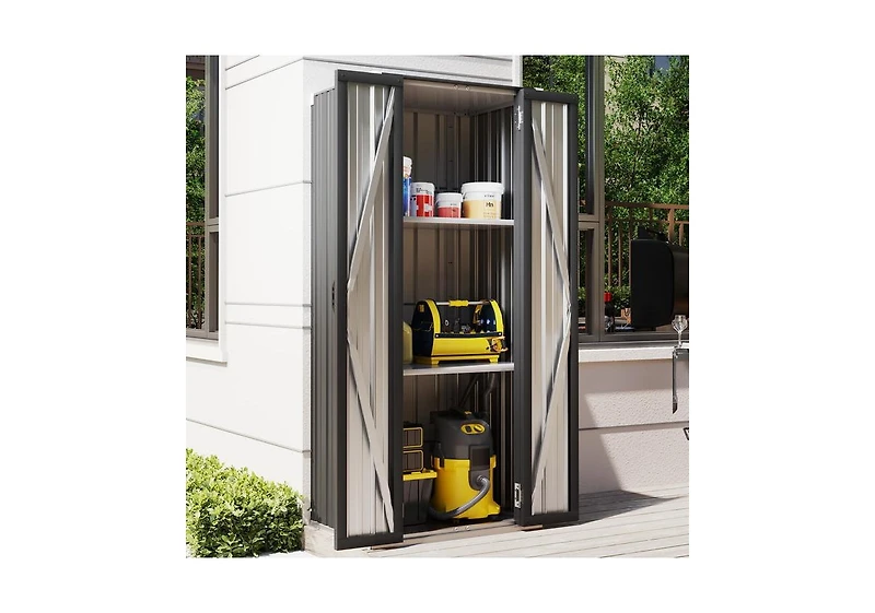 Aecojoy Outdoor Storage Cabinet Waterproof with Shelves
