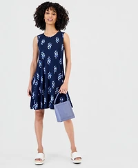 Style & Co Petite Printed Sleeveless Flip Flop Dress, Macy's Exclusive