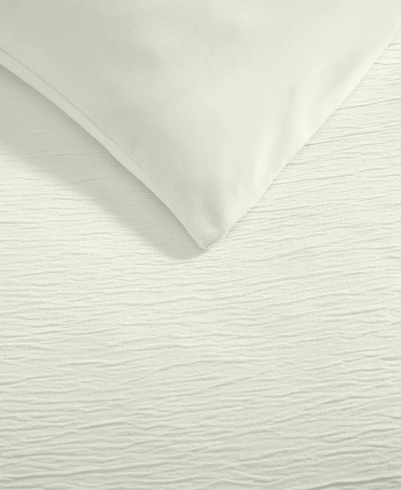 Laura Ashley Crinkle Woven Gauze 3-Pc. Duvet Cover Set