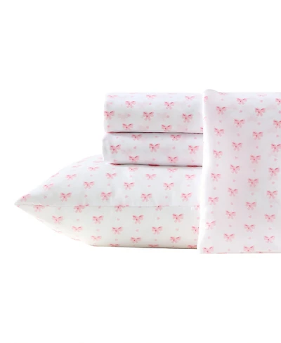 Laura Ashley Printed Satin Heart of Mine 3-Pc. Sheet Set, Twin