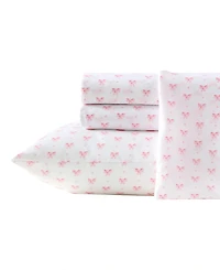 Laura Ashley Printed Satin Heart of Mine -Pc. Sheet Set