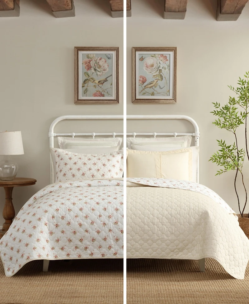 Laura Ashley Dorrie Reversible -Pc. Quilt Set