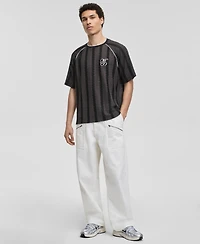 Mode of One Men's Crochet-Stripe Relaxed T-Shirt, Macy's Exclusive