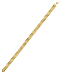 Macy's Polished Multi Row Rope Chain Bracelet in 10k Gold