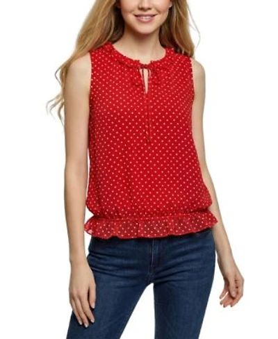 Ny Collection Womens Sleeveless Ruffle Flounced Top