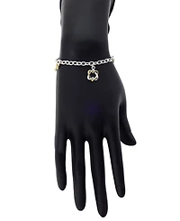 Unwritten Cubic Zirconia Open Heart Charm Bracelet