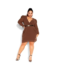 City Chic Women's Wrap Affair Dress