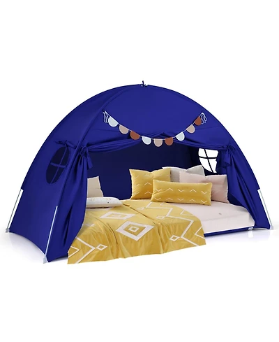 Mecale Indoor Bed Canopy Tent for Kids with 2 Windows