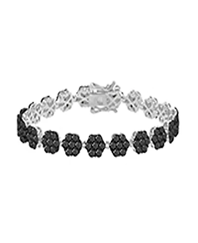 Macy's Black Spinel Tennis Bracelet in Black Rhodium Over Sterling Silver