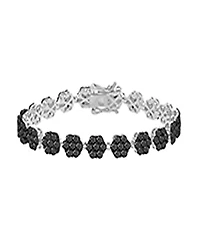 Macy's Black Spinel Tennis Bracelet in Black Rhodium Over Sterling Silver