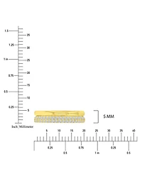 Macy's Cubic Zirconia Two-Row Ring in 14k Yellow Gold Over Sterling Silver
