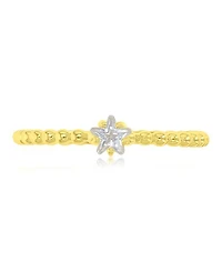 Macy's Black Cubic Zirconia Heart, Flower & Cushion Cut Ring in 14k Yellow Gold Over Sterling Silver