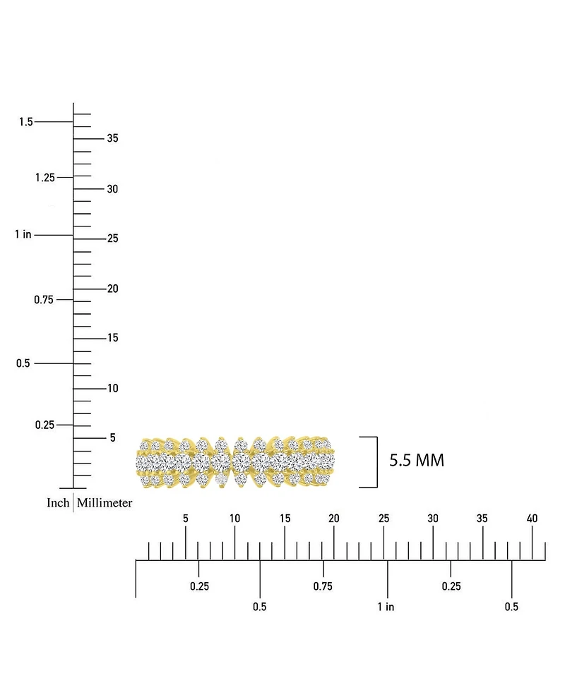 Macy's Cubic Zirconia Spike Ring in 14k Yellow Gold Over Sterling Silver