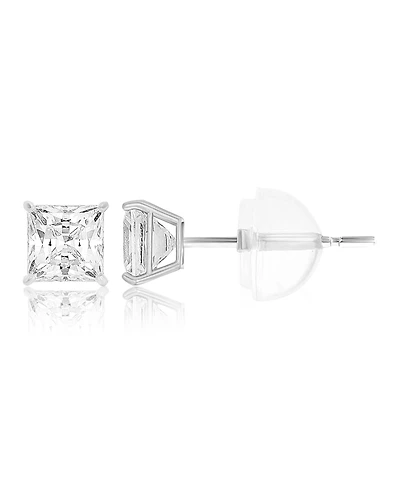 Macy's White Swarovski Zirconia Solitaire Earrings in 14k White Gold