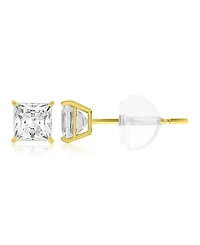 Macy's White Swarovski Zirconia Solitaire Earrings in 14k Yellow Gold