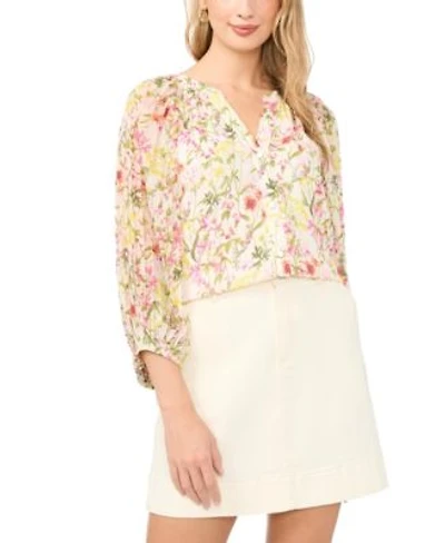 Vince Camuto Womens V Neck Blouse