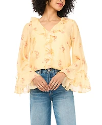 Vince Camuto Women's Long-Sleeve Ruffle Top