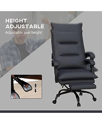 Vinsetto Microfiber Office Chair with Massage, Heat, Footrest