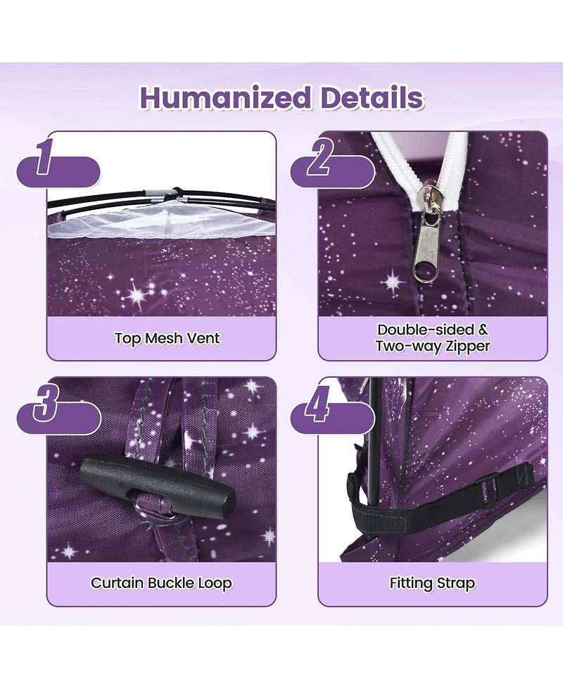 Mecale Indoor Bed Privacy Play Tent with Carry Bag, Kids Canopy Tent