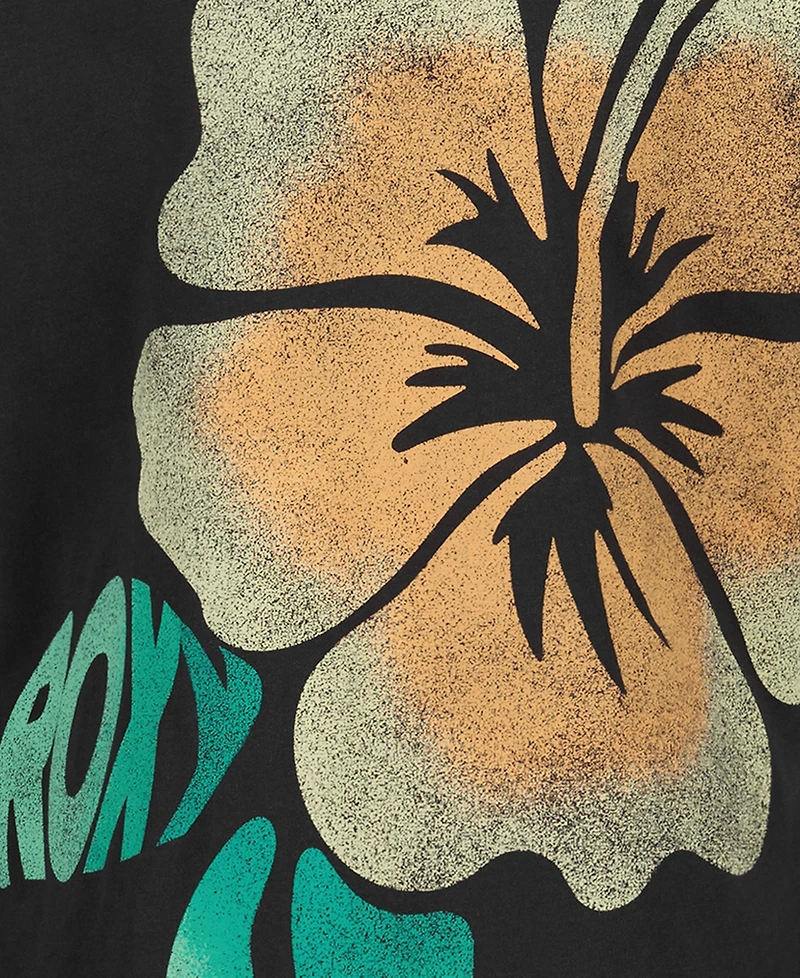 Roxy Girls' 7-16 Hibiscus Print Oversized T-Shirt