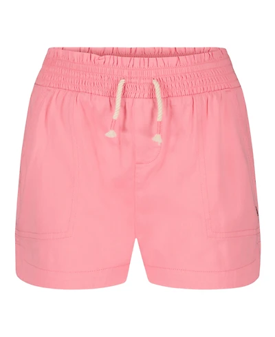 Roxy Girls' 7-16 Smocked Elastic Waist Twill Shorts