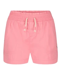 Roxy Girls' 7-16 Smocked Elastic Waist Twill Shorts