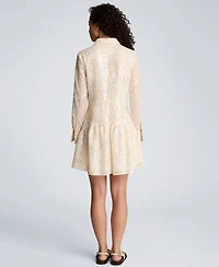 Kenneth Cole Women's Curved Yoke Mini Shirt Dress