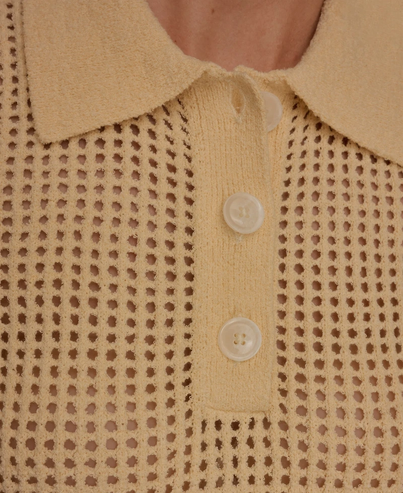 Donna Karan Weekend Women's Sleeveless Polo Sweater