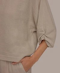 Donna Karan Weekend Women's Boat Neck Blouse