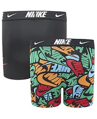 Nike Boys' 8-20 Printed Boxer Briefs, 2-Pack