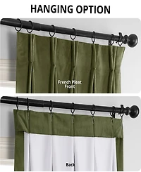 Half Price Drapes French Pleat Signature Velvet Blackout Curtain
